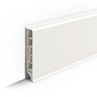 картинка Плинтус напольный прямоугольный 80мм 2,2м "Идеал Дюра", 037 Молочно-белый от магазина ТНП