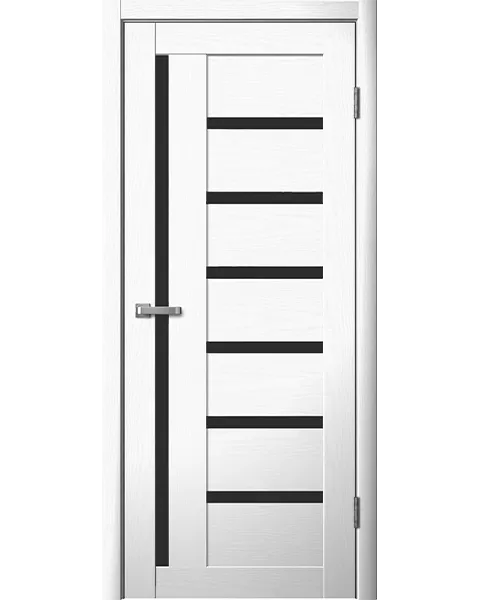 картинка Полотно дверное 217 800х2000 ПВХ макиато NEW ЧЕРНОЕ СТЕКЛО от магазина ТНП