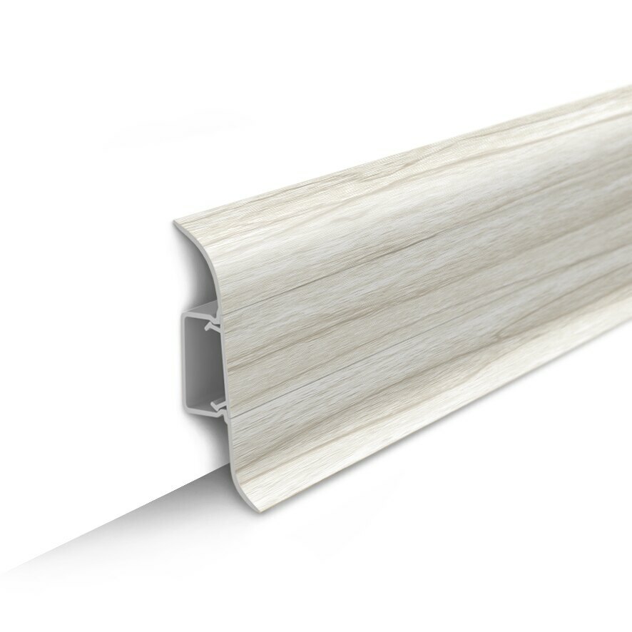 картинка Плинтус напольный с центральной планкой 55мм 2,2м "Идеал Классик", 267 Клен белый  (40шт) от магазина ТНП