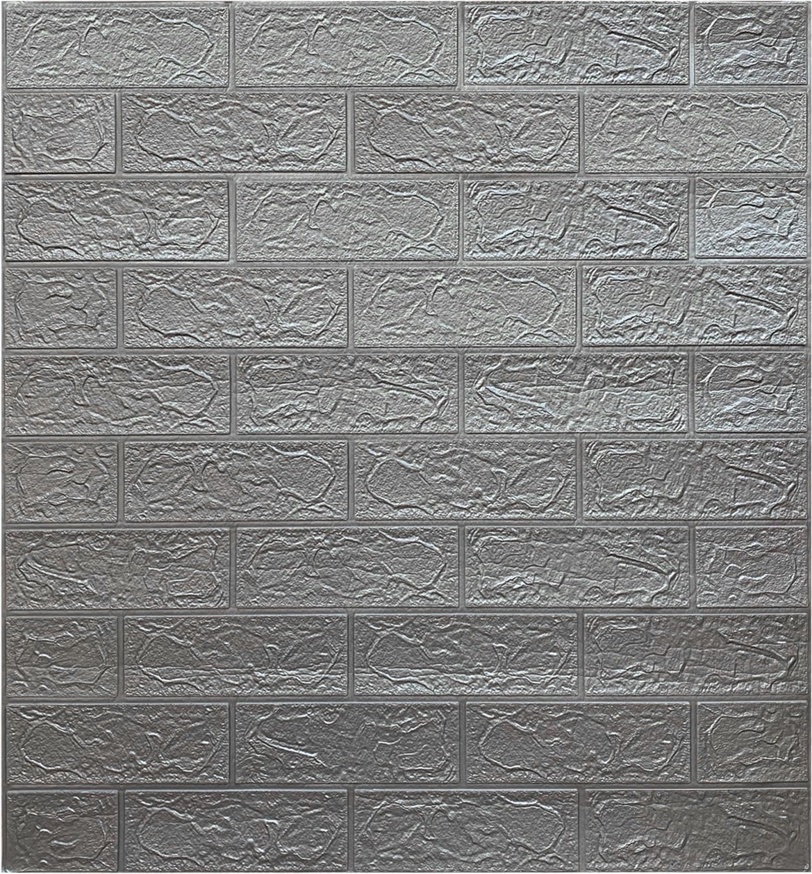 картинка Панель вспененный ПЭТ "Кирпич серый металлик" 700х770 мм (30шт/уп) от магазина ТНП