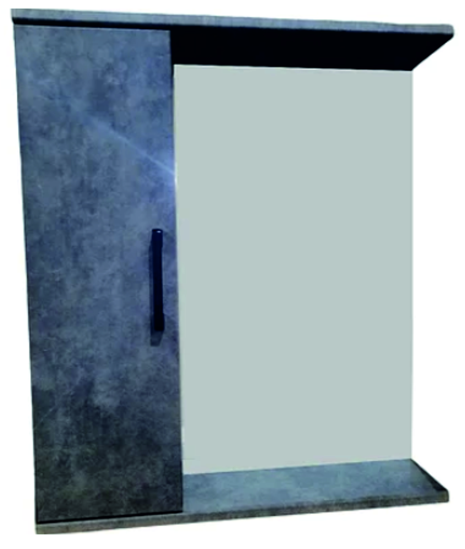 картинка Шкаф-зеркало Neo 60 бетон от магазина ТНП