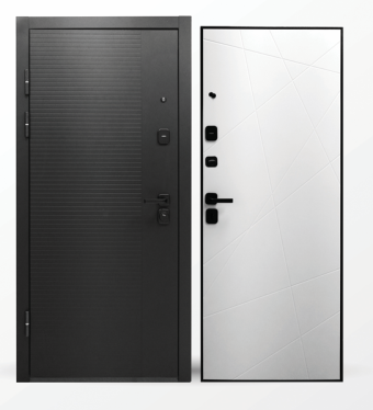 картинка Дверь мет. STRONG 804 МДФ/LINE Белая 860*2050 L от магазина ТНП