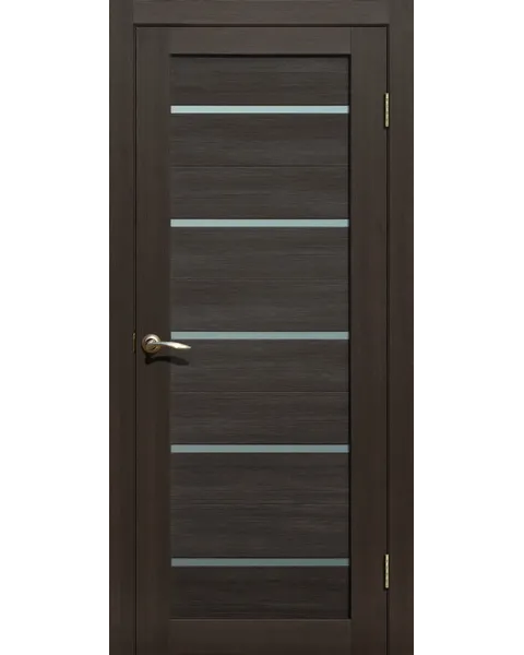 картинка Полотно дверное 206 900х2000 ПВХ дуб мокко МАТОВОЕ СТЕКЛО от магазина ТНП