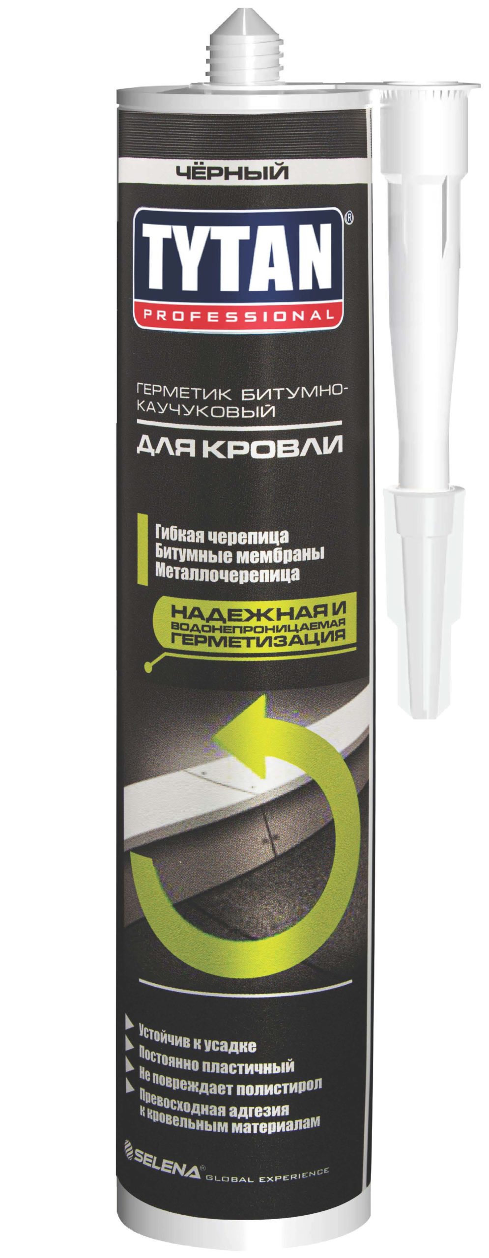 картинка TYTAN битумно-каучуковый герметик для кровли (310 мл) черный от магазина ТНП