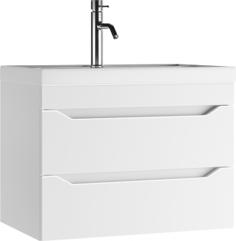 картинка Тумба подвесная под умывальник "UNIT 70" Ева с двумя ящиками В2 Айсберг DA5916T от магазина ТНП