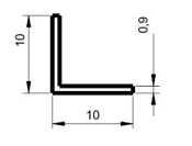 картинка Угол 10*10 D-945  , серебро анод., 2,7м от магазина ТНП