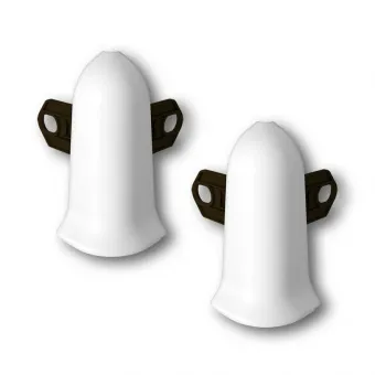 картинка Угол наружный с крепежом для плинтуса 70мм "Деконика", 548 Лофт серый от магазина ТНП