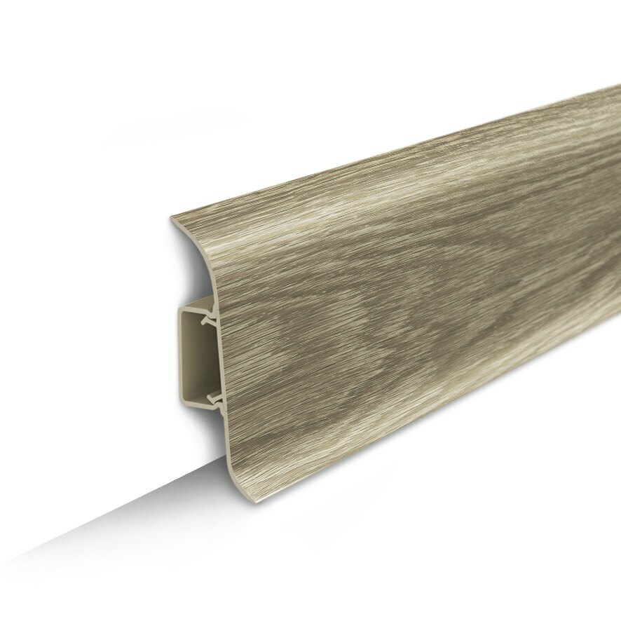 картинка Плинтус напольный с центральной планкой 55мм 2,2м "Идеал Классик", 208 Дуб мокко (40шт) от магазина ТНП