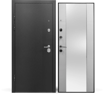 картинка Дверь мет. STRONG 803  Белый Зеркало  960*2050*80 L от магазина ТНП