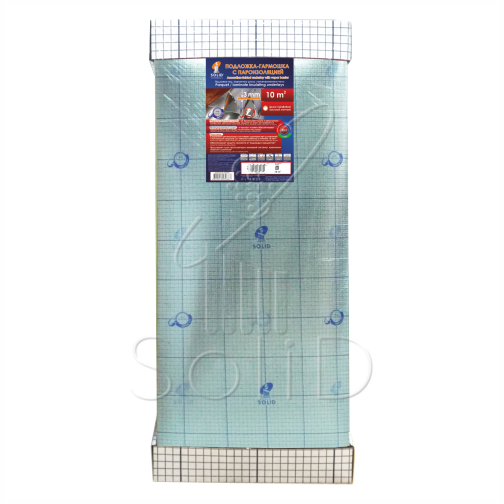 картинка Подложка-гармошка с пароизоляцией, оверлапом и скотчем 1000*500*3мм Оранжевая/ уп.10м2/ ТМ Солид от магазина ТНП