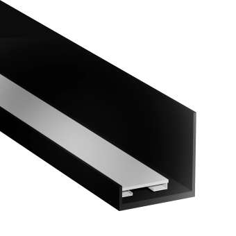картинка L-образный элемент с кабель каналом BLACK MATTE 5 мм  от магазина ТНП