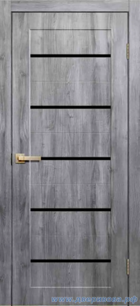 картинка S02 Полотно дверное 900х2000 дуб стоунвуд ЧЕРНЫЙ ПЛАСТИК от магазина ТНП