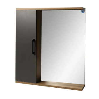 картинка Шкаф-зеркало Neo 60 графит дерево от магазина ТНП