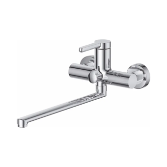 картинка СМЕСИТЕЛЬ ДЛЯ ВАННЫ С ПОВОРОТНЫМ ИЗЛИВОМ  DA1503301 хром от магазина ТНП