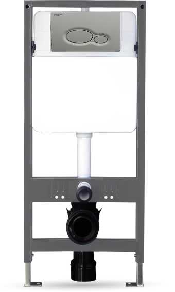 картинка Инсталляция для унитаза подвесного Visam slim 80 EX-112-001 3/6 л. Кнопка ASPENDOS матовая с глянцев от магазина ТНП