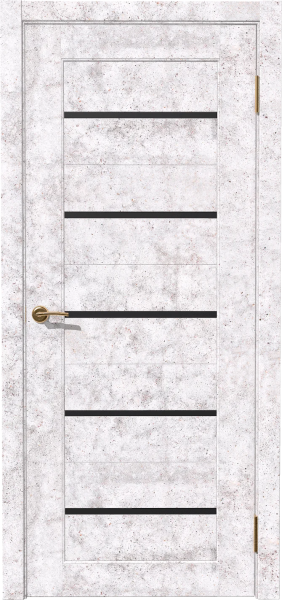 картинка Дверное полотно остекленное Астра Бетон  (ст.черное),700мм от магазина ТНП