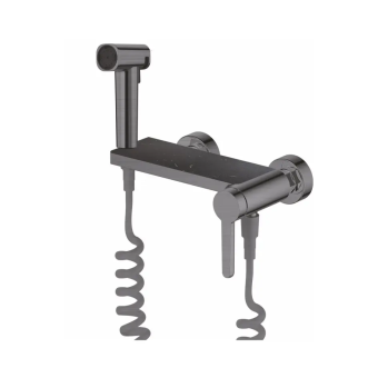 картинка СМЕСИТЕЛЬ С ГИГИЕНИЧЕСКИМ ДУШЕМ DA1504546 серый от магазина ТНП