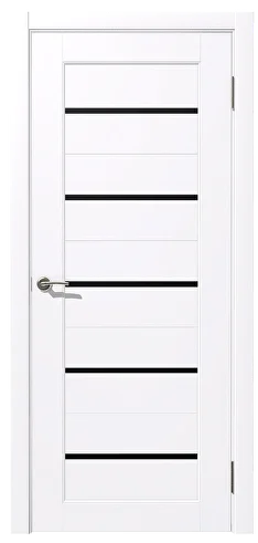 картинка Дверное полотно остекленное Астра Белое (ст. черное), 800мм от магазина ТНП