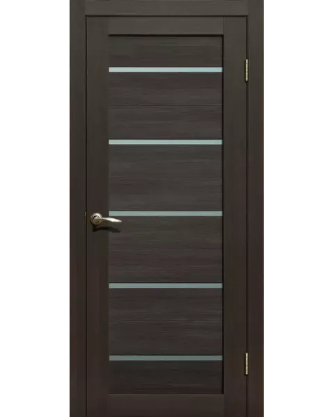 картинка Полотно дверное 206 700х2000 ПВХ дуб мокко МАТОВОЕ СТЕКЛО от магазина ТНП