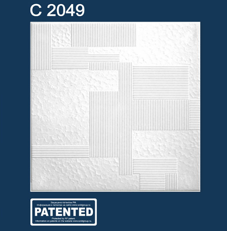 картинка Плитка потолочная экструд С2049/ (40м2) от магазина ТНП