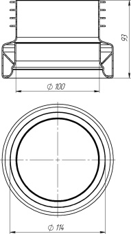 картинка Aquant Манжета для унитаза прямая (3922900000) от магазина ТНП